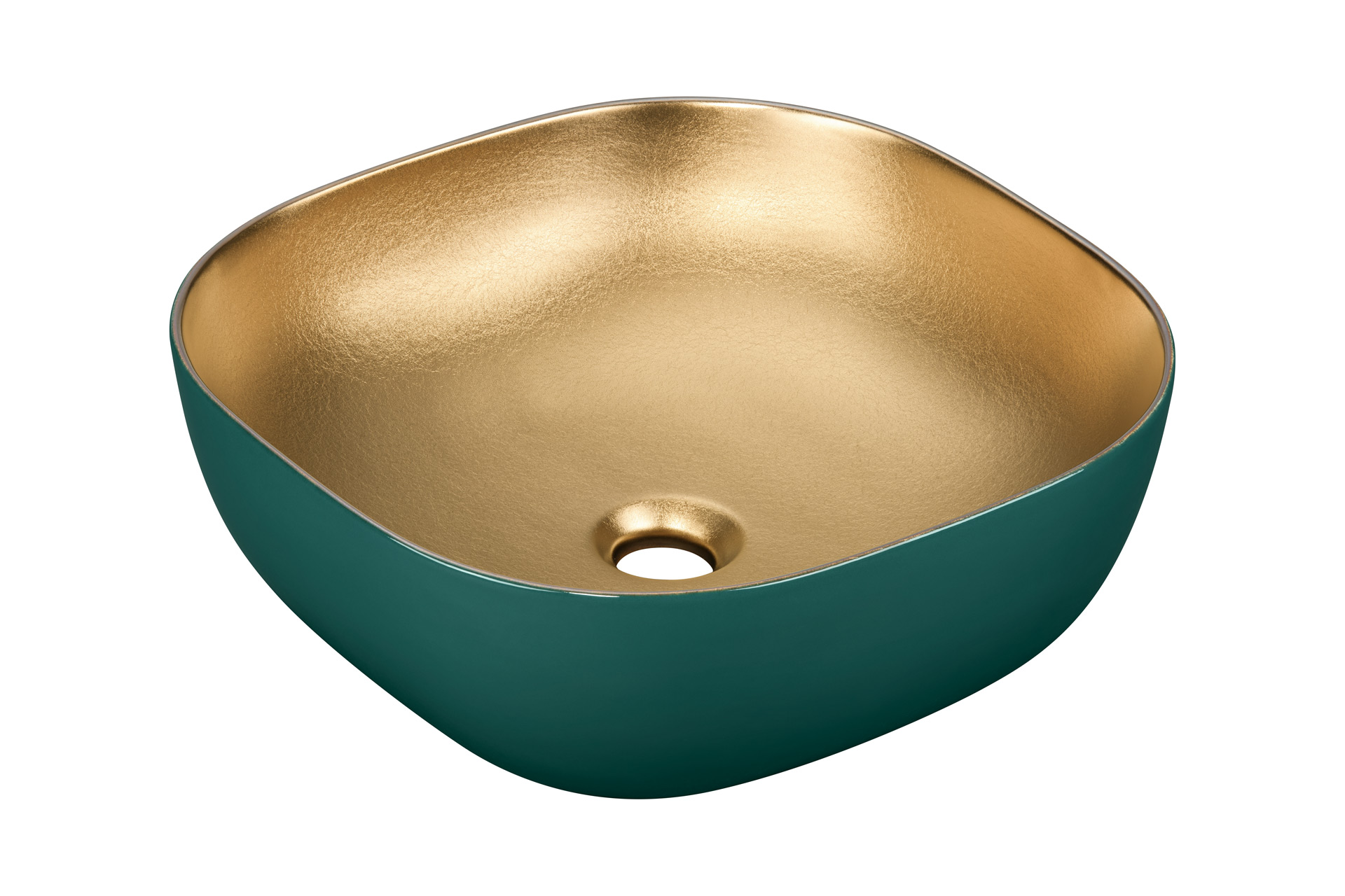 Turkusowa umywalka, kolorowe umywalki, złote umywalki, Uptrend