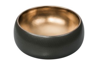 czarna umywalka nablatowa okrągła UPTREND, złoto czarna umywalka