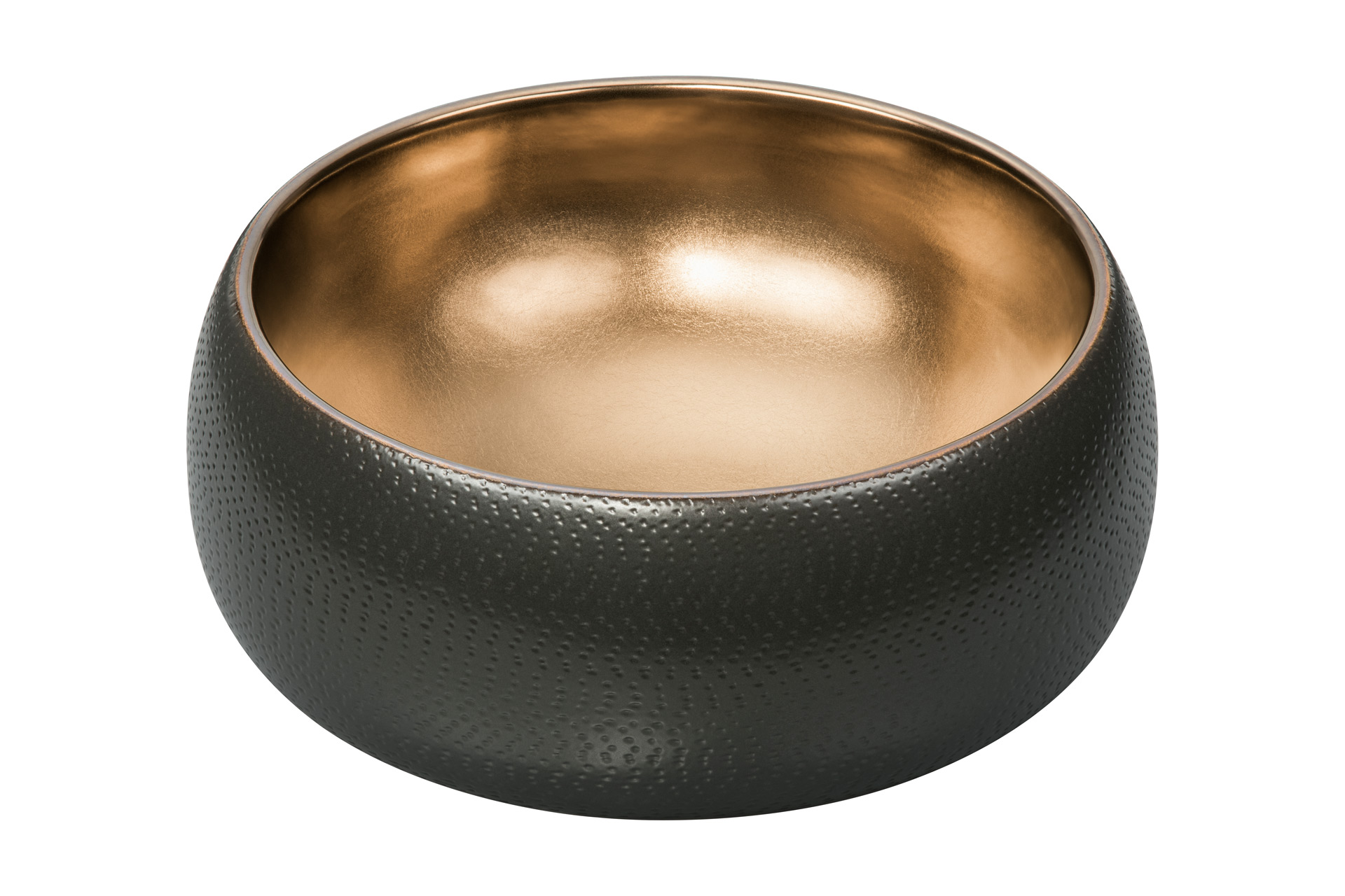 czarna umywalka nablatowa okrągła UPTREND, złoto czarna umywalka