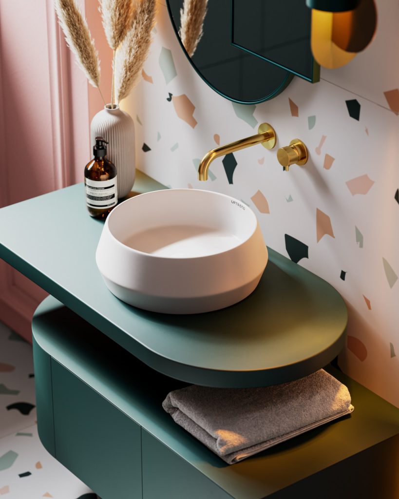 modne umywalki nablatowe