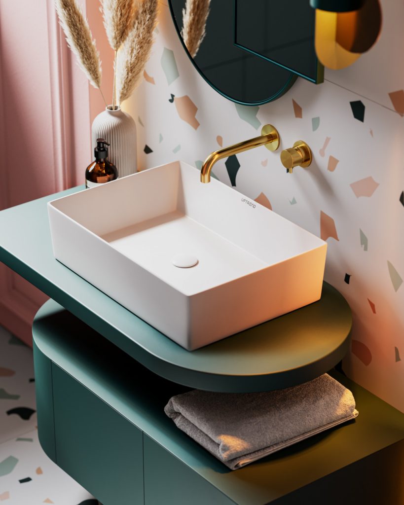 modne umywalki nablatowe