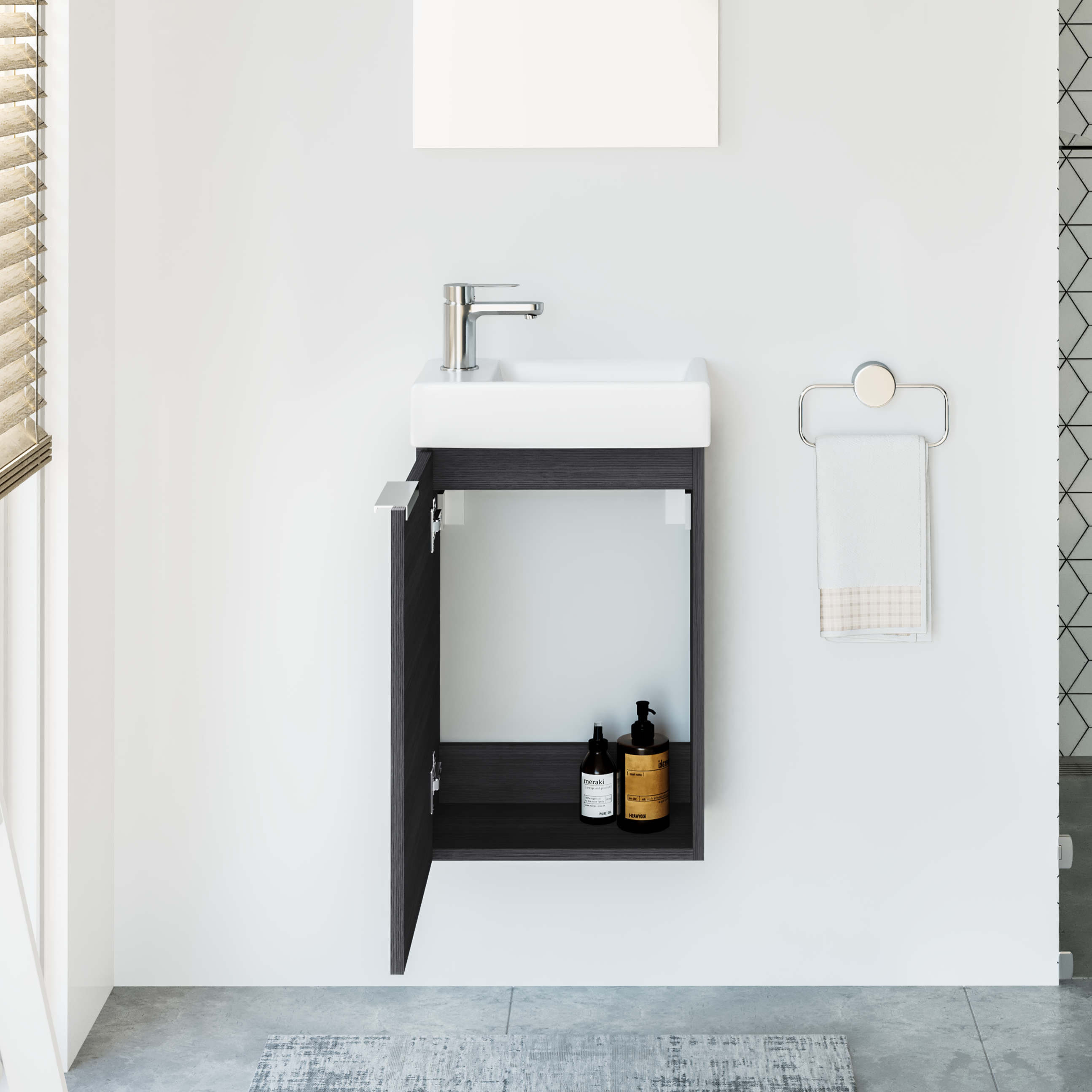 SA40A-5 left Woodflow Ash opened