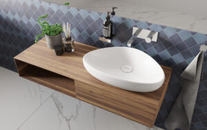 nowoczesne modne umywalki, łazienka inspiracje, umywalka asymetryczna, UPTREND